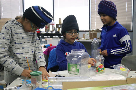 This year's Winter STEM Challenge was Trash to Treasure, where students took items that would normally be thrown away, and using their imagination and STEM skills, turn them into something different.